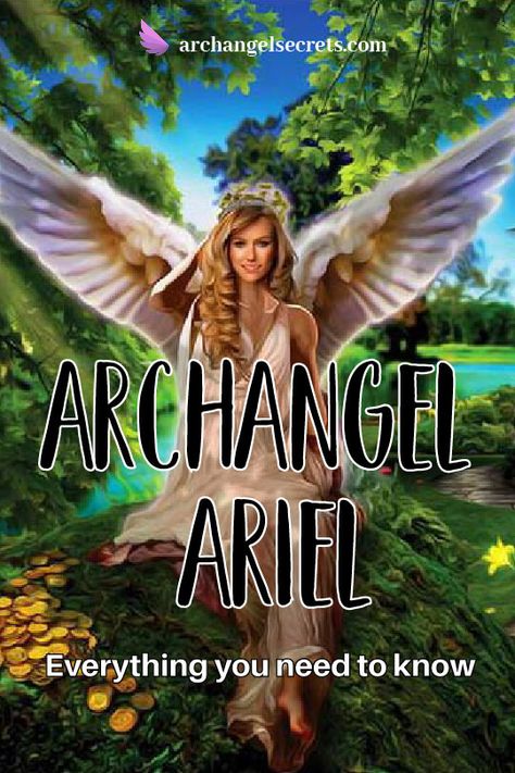 We have been talking about the Female Archangels, and today is the turn of Archangel Ariel the Queen of Nature. One of the most beautiful Archangels, learn everything about her in our new blog post. Arch Angel Ariel, Beautiful Angel Images, Queen Of Nature, Guardian Angel Images, All Archangels, Ariel Images, Archangels Names, Archangel Ariel, Archangel Haniel