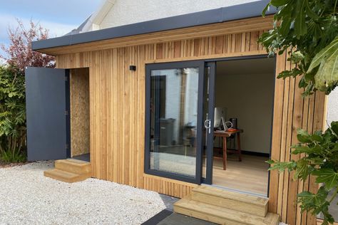 Gallery | Insulated Garden Rooms | Outside In Summer Houses Uk, Garden Office Ideas, Garden Rooms Uk, Small Garden Office, Garden Office Shed, Insulated Garden Room, Garden Room Ideas, Shed Office, Garden Pods