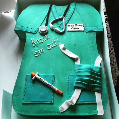 Crna Week Ideas, Crna Graduation Party, Anesthesia Cake, Anesthesiologist Cake, Crna Graduation, Operating Room Humor, Crna Week, Anesthesia School, Anesthesia Humor