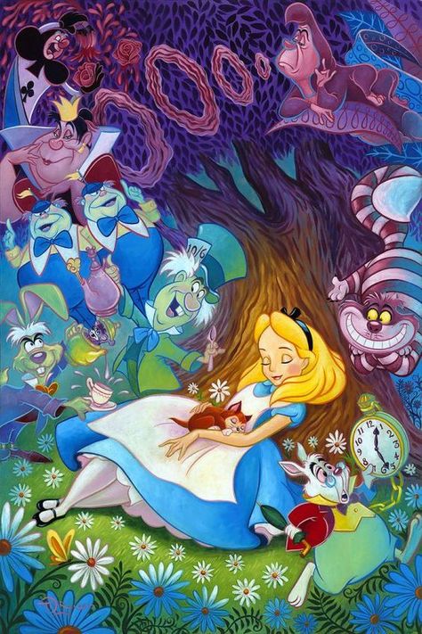 Tim Rogerson, Alice In Wonderland Artwork, Alice In Wonderland Illustrations, Alice In Wonderland Drawings, Wonderland Artwork, Alice In Wonderland Aesthetic, Alice In Wonderland Disney, Disney Princess Characters, Wonderland Tattoo