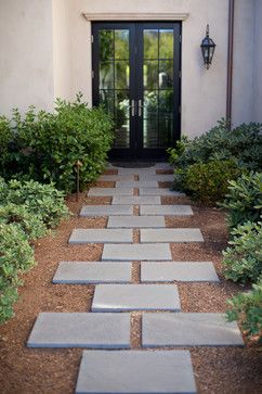 Landscape Design, Pictures, Remodel, Decor and Ideas Stone Walkways, Outdoor Landscape Design, Modern Front Yard, Car Port, Garden Stepping Stones, Stone Walkway, Garden Walkway, Modern Landscape Design, Outdoor Landscape