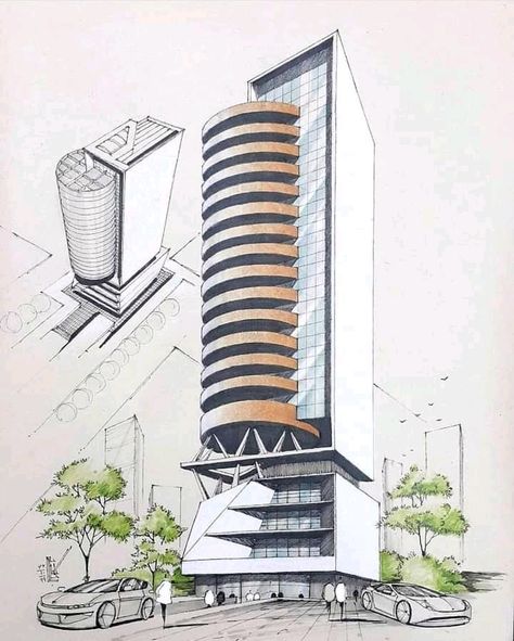 Buildings Sketch Architecture, Unique Buildings Architecture, Architecture Blueprints, Building Envelope, Interior Design Drawings, Conceptual Architecture, Architecture Sketchbook, Architecture Concept Diagram, Arch Model