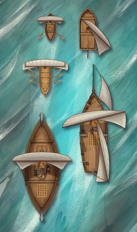 Fantasy Boat, Ship Map, Fantasy Battle, D D Maps, Fantasy Setting, Fantasy Map, Fantasy Concept Art, Environment Concept Art, Fantasy Inspiration