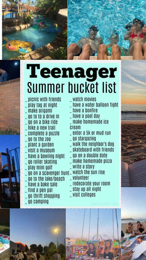 😎☀️🌞🌻👙👗🍉⛱️🕶️🩱🧴 Fun Summer Things To Do With Friends, Summer Stuff To Do With Friends, Summer Bucket List For Teens, Bucket List For Teens, Summer List, Social Life Hacks, Double Dates, Sleepover Games, Making Homemade Pizza