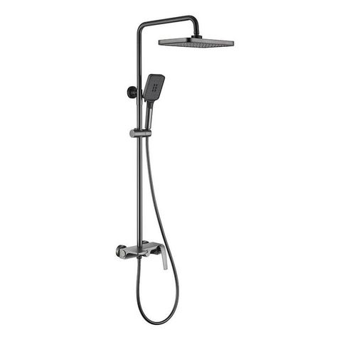 😍 Matte Black Shower Faucet Brass Shower Set Single Handle Rain Waterfall Bath Shower Mixer Column Tap Bathtub Mixer Tap 😍 by WELQUEEN HOME DECOR starting at $680.00 Description Function: Rainfall Shower Faucet Waterfall Feature: Wall Mount baby shower Set Style: Contemporary Finish: Gun Gray Color Waterfall Rain Shower Mixers Shower Head: Rainfall, Handheld Showerhead Material: Plastic Showerhead Showerhead Dimension: 12 inch (30CM) , 10 inch (25cm) ，8 inch (20cm) Hand Shower Material: ABS... Waterfall Bath, Black Shower Faucet, Shower Column, Plastic Installation, Shower Columns, Brass Shower, Bath Shower Mixer, Shower Rail, Shower Mixer