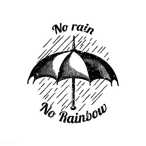 Motivational quote no rain no rainbow badge vector | free image by rawpixel.com / Niwat No Rain No Rainbow, Rain Sticker, Rainbow Poster, Rainbow Badge, Icing Design, Rainbow Quote, Rainbow Rain, Beer Logo, Motivational Sticker