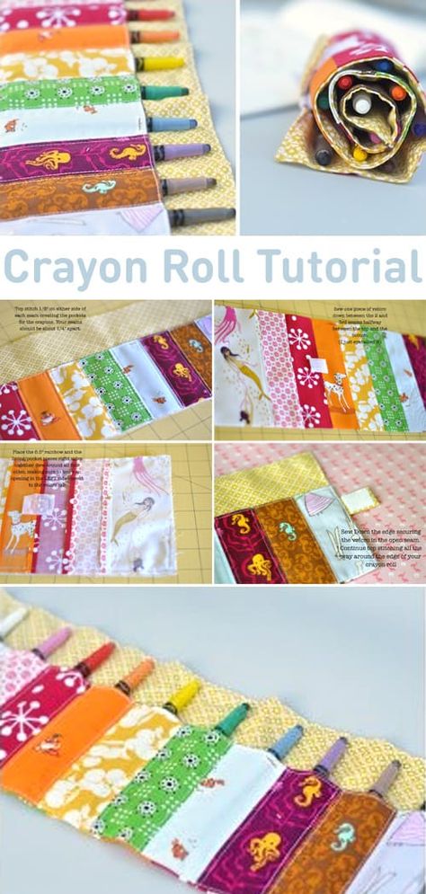 Crayon Roll Tutorial Crayon Roll Up Pattern Free, Crayon Roll Tutorial, Crayon Caddy, Colored Pencil Holder, Twistable Crayons, Crayon Organization, Black Crayon, Crayon Roll, Cork Ideas