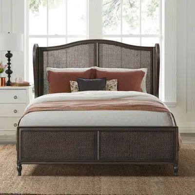 Wood Bed Set, Cane Bed, Wingback Bed, Bed Queen, Hillsdale Furniture, Wingback Headboard, Queen Mattress Size, Headboard Designs, Madison Park