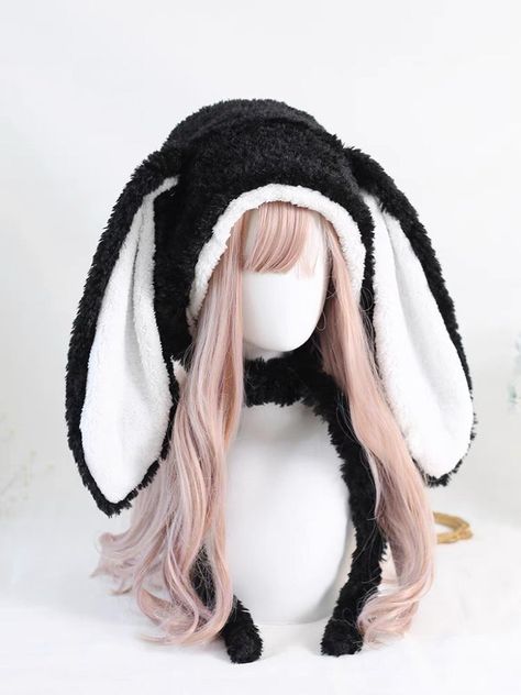 ♡ Bunny Ear Length: 33 cm♡ Fits head circumference under 58 cm ♡ Material: Polyester and Plush♡ Handling Time before shipping: 7 business days Gloves Aesthetic, Snow Hat, Bunny Hat, Outdoor Slippers, Ear Hats, Curly Hair Tips, Bunny Ears, Cute Hats, Bunny Ear