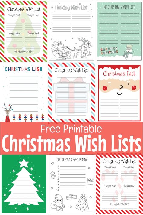 Free Christmas Printables for the Holidays Santa Wish List Free Printable, Christmas List Template Free Printable, Free Santa Letter Template, Wish List Template, Christmas List Printable, Christmas Wish List Template, Christmas List Template, Christmas Jello, Free Letters From Santa