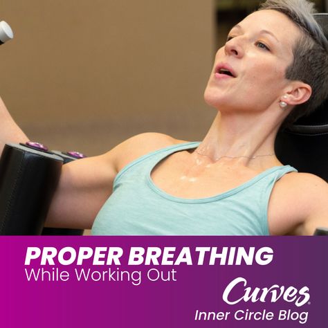 To inhale or exhale, that is the question. Improve your workouts with proper breathing. Learn more in this article from Curves Inner Circle Blog – How to Breathe Properly While Working Out. https://curves.com/blog/move/how-to-breathe-properly-while-working-out #CurvesStrong #BreathingTechnique #WorkoutTips #Breathe How To Breathe While Working Out, How To Breathe, Diaphragmatic Breathing, Ab Work, Corporate Wellness, Before Baby, Resistance Band Exercises, Breathing Techniques, Knee Injury