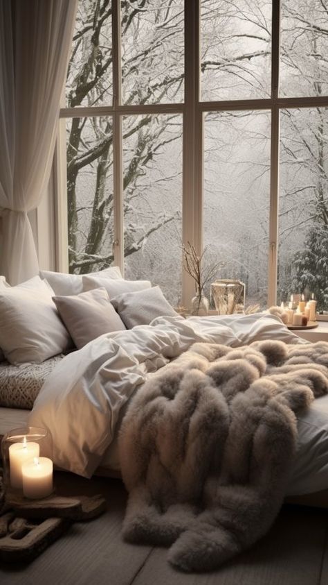 Winter Bedroom, Cozy Room Decor, Dream Room Inspiration, Cozy Room, Room Inspiration Bedroom, Winter House, Dream Rooms, Dream House Decor, Beautiful Bedrooms