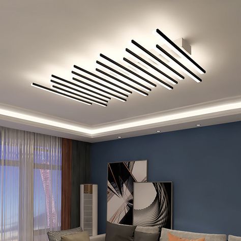 Living Room Lamps Ceiling, Modern Lamps Living Room, Living Room Ceiling Lamp, Led Living Room, Ceiling Lamps Living Room, Bar Ceilings, Chandelier Creative, Modern Led Ceiling Lights, Modern Flush Mount