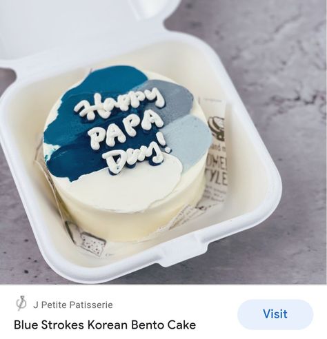 Simple Father's Day Bento Cake, Father’s Day Mini Cake, Fathers Day Bento Cake, 24th Birthday Cake, Man Cakes, Father's Day Cake, Dad Birthday Cakes, Fathers Day Cake, Bento Cake