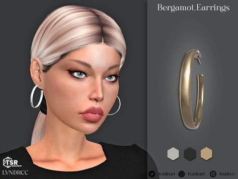 The Sims Resource - Bergamot Earrings Sims 4 Jewelry, Cherry Flower, Sims 4 Downloads, Kids Earrings, Electronic Art, Costume Makeup, The Sims4, Sims 4 Cc, Sims 4 Custom Content