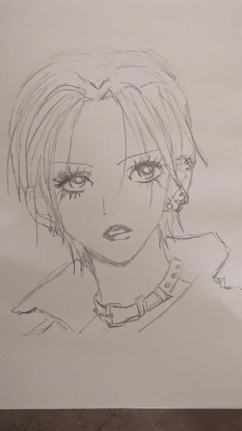 Nana Anime Drawing Sketch, Nana Drawing Anime, Nana Anime Sketch, Nana Drawing Sketch, Nana Osaki Drawing, Nana Sketch, Nana Drawing, Nana Core, Nana Icons