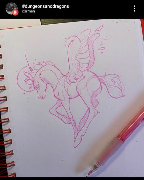 Pegasus Drawing, Horse Doodle, Art Drawings Sketches Pencil, Unicorn Art, Mythology Art, Pony Drawing, Best Tattoo Designs, Arte Sketchbook, Cool Sketches