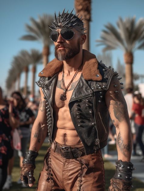 Burning Men Outfit Male, Dark Rave Outfit Men, Wasteland Outfit Men, Burning Man Outfits Male, Male Rave Outfits, Africa Burn, Tomorrowland Outfit, Men Festival Outfit, Guy Outfit