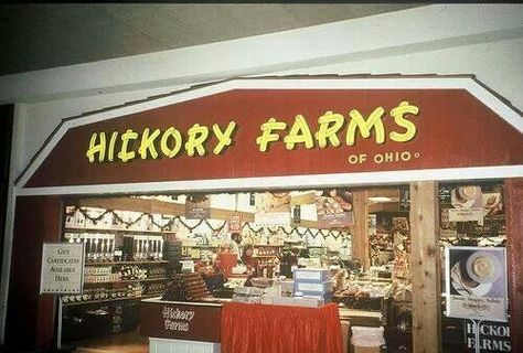 They don't do the store in the mall anymore! I just see gift sets at K-Mart. I used to like going in the actual store 'cause they gave you samples! Hickory Farms, German Sausage, Vintage Mall, Childhood Memories 70s, Christmas Pops, At The Mall, Those Were The Days, Vintage Memory, The Plaza