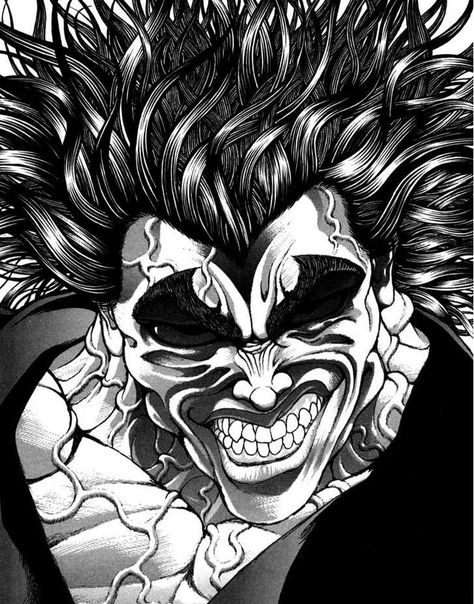 Yujiro Hanma Drawing, Yujiro Hanma Icon, Yojiro Hanma, Yujiro Hanma Manga, Yujiro Hanma Manga Icon, Yujiro Hanma Smile, Yujiro Demon Back, Baki Hanma Demon Back, Baki Aesthetic