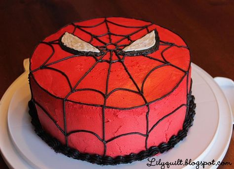 spiderman cake EPIC for birthdays...obviously. it's red & white fondant with tubed-out icing for web Spider Man Birthday Party, Birthday Cake Tutorial, Spider Man Cake, Spiderman Birthday Cake, Spider Man Birthday, New Birthday Cake, Spiderman Birthday Party, Simple Cake Designs, Spiderman Party