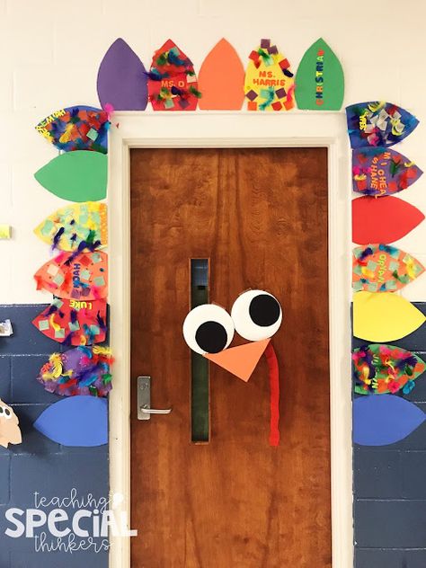 Turkey Classroom Door, Thanksgiving Door Decorations Classroom, Thanksgiving Classroom Door, Fall Classroom Door, Thanksgiving Door Decorations, Halloween Classroom Door, Thanksgiving School, Thanksgiving Classroom, Fall Classroom Decorations