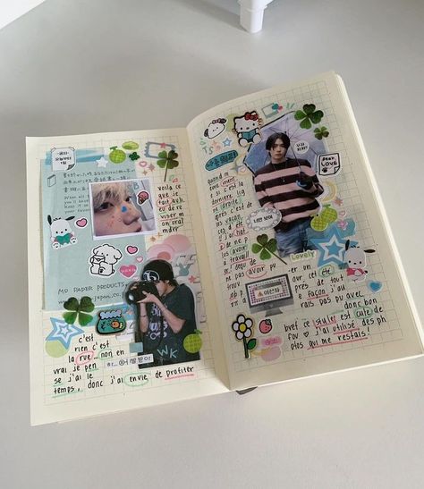 kpop journal • Instagram Kpop Journal Cover, Kpop Collage Journal, K Pop Journal Ideas, Binder Decoration Ideas, Kpop Journal Aesthetic, Smash Book Ideas, Journal Book Cover Design, Kpop Journal Ideas, Kpop Notebook