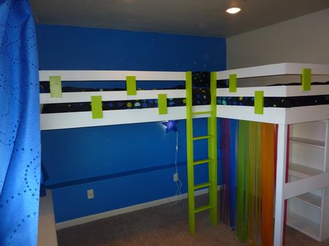 Double Loft Bed, Double Loft Beds, Bunk Beds Small Room, Bunk Bed Safety, Build A Loft Bed, Loft Bed Ideas, Custom Bunk Beds, Bunk Bed Plans, Bunk Bed Ideas