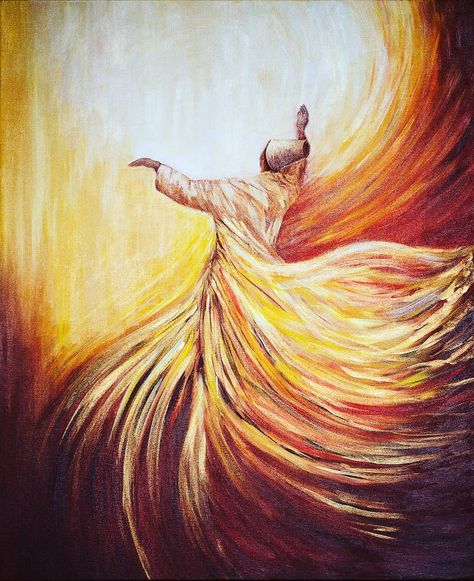 Sufi Sufi Pictures Art, Sufi Painting, Sufi Art, Baby Pigeon, Ulterior Motives, Paintings Modern Art, Book Of Love, Decorate Bedroom, Whirling Dervish