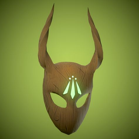 Drawing Mask Ideas, Wood Elf Mask, Wooden Mask Art, Celtic Mask, Dnd Mask, Mask Design Drawing, Keyleth Cosplay, Druid Outfit, Forest Mask