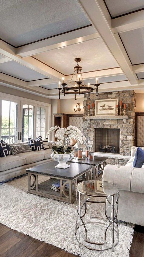 Large Ceiling Lights Living Rooms, Houzz Living Room, Cozy Modern Farmhouse Living Room, Rustic Chic Living Room, Modern Farmhouse Living Room Decor, Farmhouse Living Room Decor Ideas, Glam Living Room, Restroom Decor, Modern Farmhouse Living Room