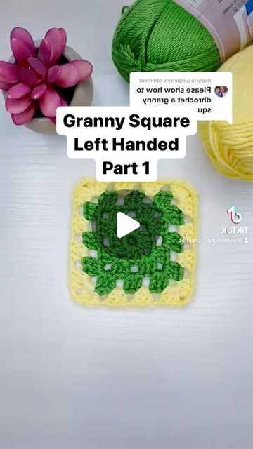 Sofia Bailey on Instagram: "How to Crochet a Granny Square Left Handed Part 1 #crochet #lefthanded #howtocrochet #grannysquare" Left Handed Crochet For Beginners Granny Squares, Left Handed Granny Square Tutorial, Crochet Lefthanded, Crochet A Granny Square, Left Handed Crochet, Granny Square Tutorial, Granny Square Crochet Pattern, February 22, Crochet Basics