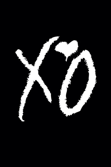 Xo Tattoo Design, Xo Logo Design, The Weeknd Xo Logo, Xoxo Wallpapers Black And White, Xoxo Poster, Heart Stickers, Lululemon Logo, Retail Logos