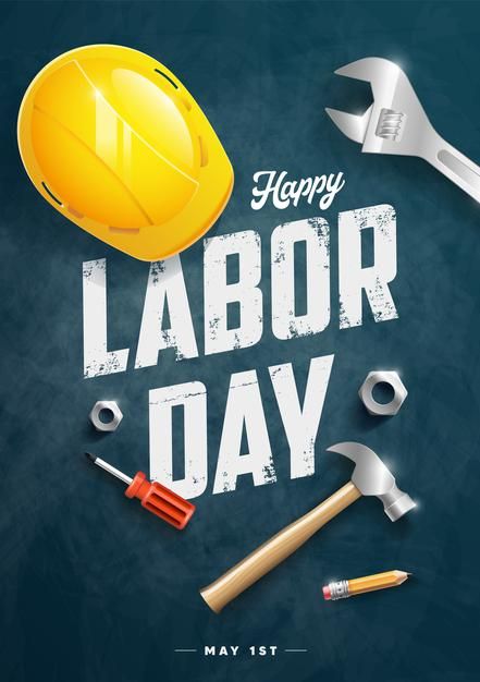 Premium Vector | Happy labor day poster design illustration Happy Workers Day Poster, Labor Day Creative Ads, Labour Day Poster Design, Labour Day Poster Ideas, May 1 Labor Day Poster, Labor Day Poster Design, Achievement Poster, Labor Day Illustration, May Day Poster