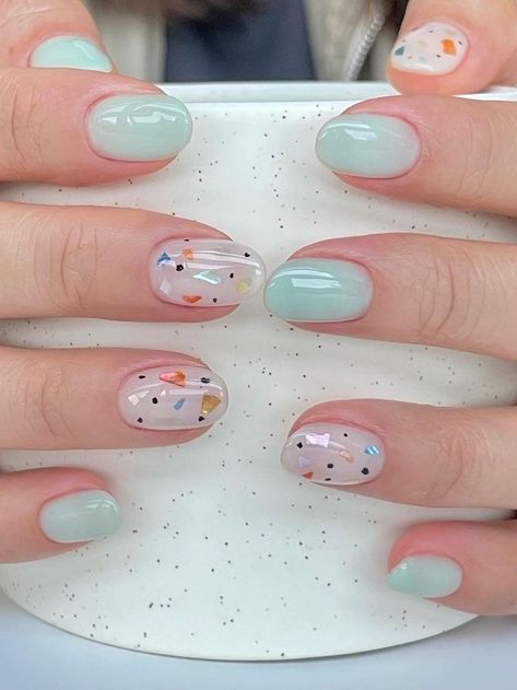 55+ Stunning Korean Nail Designs Perfect for Summer Korean Nail Art, Korean Nails, Cute Gel Nails, Short Acrylic Nails Designs, Manicure Y Pedicure, Chic Nails, Fancy Nails, Short Acrylic Nails, Nail Arts