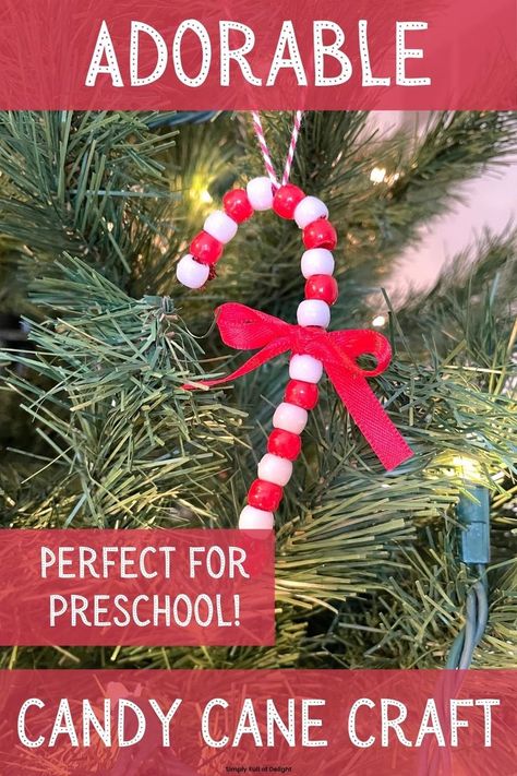 bead candy cane ornament Candy Cane Kids Crafts, Bead Candy Cane, Bead Crafts For Kids, Candy Cane Craft, Candy Cane Kids, Christmas Beads Craft, Candy Cane Crafts, Candy Cane Decorations, Easy Ornaments