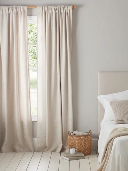 Modern Bedroom Curtains | Singles or Pairs | Secret Linen Store Hotel Inspired Bedroom, Blackout Curtains Bedroom, Linen Blackout Curtains, Luxury Curtains, Linen Store, Pleated Curtains, Modern Curtains, Home Curtains, Blue Bedding