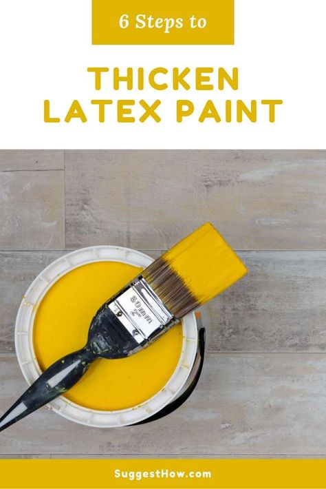 Know the tricks for how to thicken latex paint. Latex paint comes as a mixture of latex and water. Most of the time the water can make the paint thinner than you want. #home #homehacks #homeimprovemnet #DIY How To Thicken Paint, How To Make Paint Thicker, Thicken Paint, How To Make Yellow, Thick Painting, Diy Wall Painting, House Tips, Paint Thinner, Painting Plastic