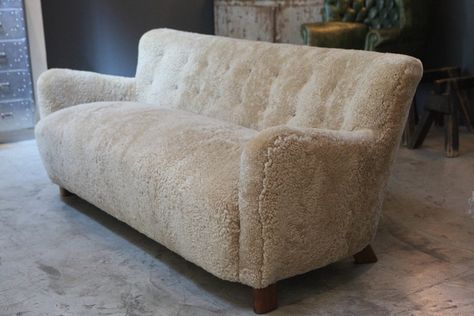 Sheepskin Sofa, A Place To Call Home, Classic Sofa, Houseboat, Updating House, Little House, Denmark, Upholstery, A Place