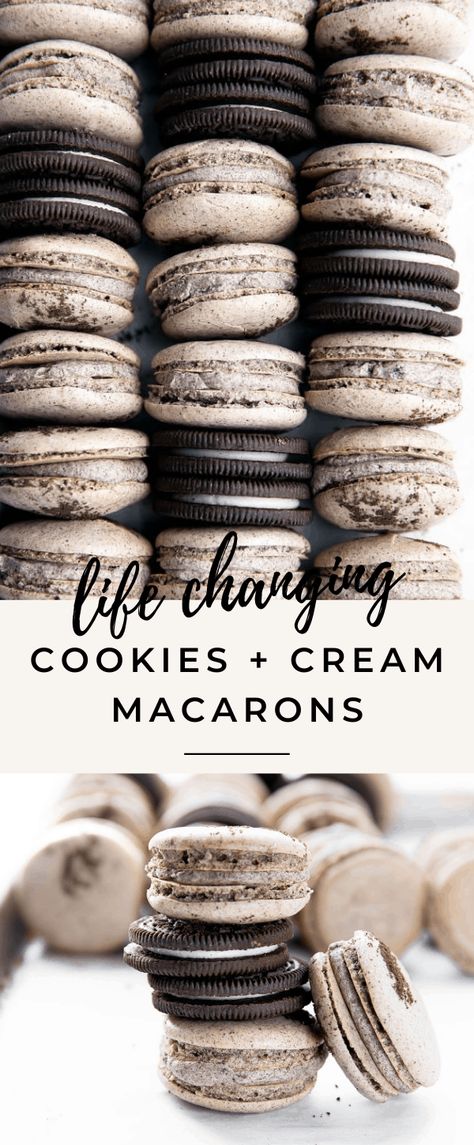 Cream Macarons, French Macaroon Recipes, Kue Macaroon, Resepi Biskut, Broma Bakery, Macaroon Cookies, Macaron Flavors, Macaron Cookies, French Macaroons