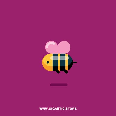 Easy Vector Illustration, Adobe Illustrator Easy Art, Simple Bee Illustration, Simple Illustrator Design, Illustrator Flat Design, Simple Graphic Design Illustration, Simple Adobe Illustrator Art, Easy Illustrator Designs, Bee Vector Illustration