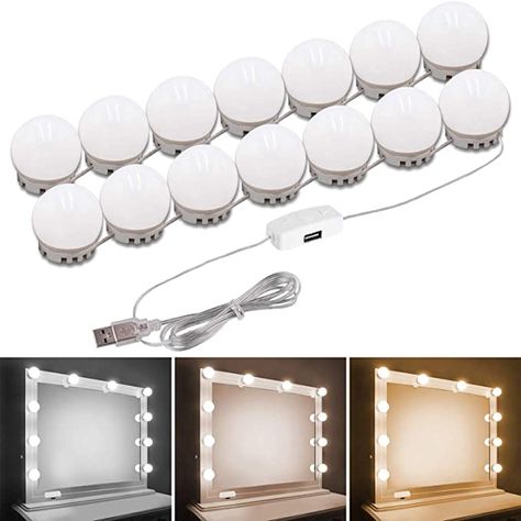 Salon Lighting Ideas, Wall Draw, Vanity Mirror Lights, Makeup Lights, Dressing Room Mirror, Salon Lighting, Makeup Vanity Lighting, Hollywood Lights, Mirror Lights