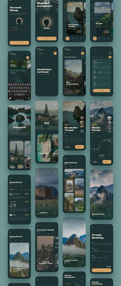 Travel App Home Screen, Traveling App Design, Travel App Home Page, Mobile Website Design Inspiration, App Interface Design Inspiration, Travel Ui Design Mobile App, Mobile Web Design Inspiration, Travel Mobile App Design, Cool App Design