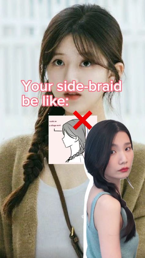 韵琁 Daisy | beauty + hairstyles ❀˖° | Quick tips for making side-braid last longer‎٩(⸝⸝ᵕᴗᵕ⸝⸝)و*̣̩⋆̩* Save and share if you find this type of reel helpful.💕 . . #hair… | Instagram How To Side Braid, How To Do A Side Braid, Side Plaits Hairstyles, Side Plait Hairstyles, Side Braid Tutorial, How To Make Braids, Side Plait, Side Braid Hairstyles, Plaits Hairstyles