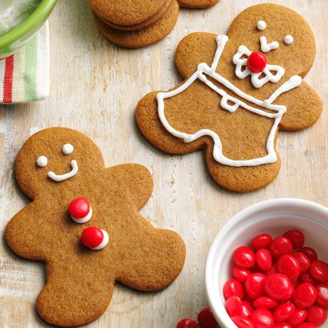 Swedish Gingerbread Cookies Recipe -Making Swedish <i>pepparkakor</i>—or gingerbread cookies—is a holiday tradition for our family. I entered these at the Iowa State Fair and took home a blue ribbon.—Kathleen Olesen, Des Moines, IA Swedish Gingerbread Cookies Recipe, Swedish Gingerbread, Unique Christmas Cookies, Gingerbread Dough, Ginger Bread Cookies Recipe, Man Cookies, Gingerbread Man Cookies, Swedish Christmas, Gingerbread Cookie