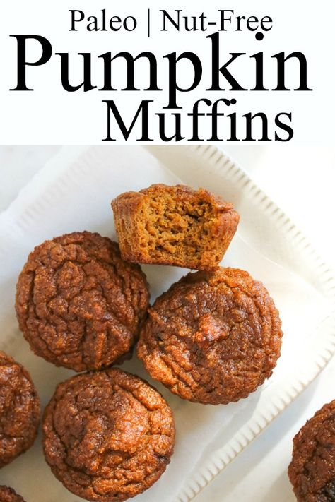 Pumpkin Muffins | Paleo, Nut Free Recipe – Just Jessie B Paleo Pumpkin Dessert, Pumpkin Bread Muffins, Paleo Muffin Recipes, Paleo Pumpkin Muffins, Mat Inspiration, Muffins Paleo, Pumpkin Muffin Recipes, Paleo Dishes, Nut Free Recipes