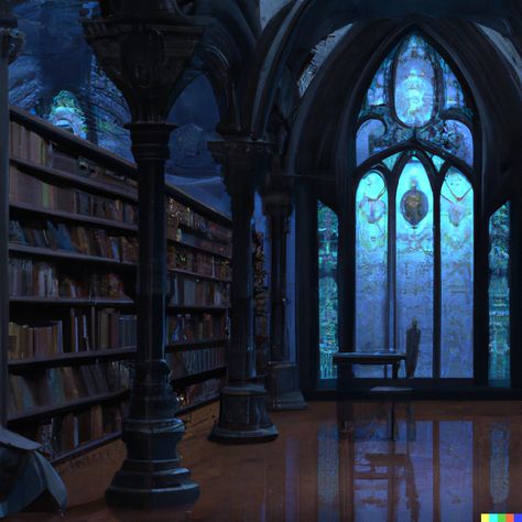 Blue Academia Aesthetic, Blue Academia, Blue Library, Boarding School Aesthetic, Witch School, Dark Castle, Nightmare Moon, Castle Aesthetic, Blue Magic