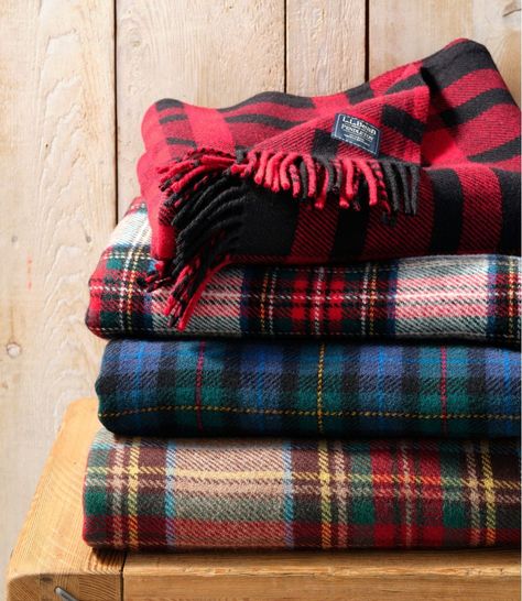 L.L.Bean Washable Wool Throw, Plaid 54" x 60" | Blankets & Throws at L.L.Bean Cozy Flannel Blanket, Christmas Plaid Throw Blanket, Plaid Christmas Blanket, Plaid Bedroom, Plaid Chair, Vintage Booth Display, Vintage Booth, Plaid Bedding, Holiday Blankets