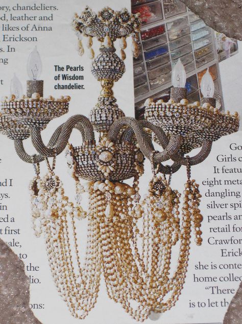 Glam Lamps, Ambience Decor, Old Fashion Christmas Tree, Chandelier Makeover, Candle Candelabra, Shell Chandelier, Victorian Lampshades, Pearl Chandelier, Chandelier Decor