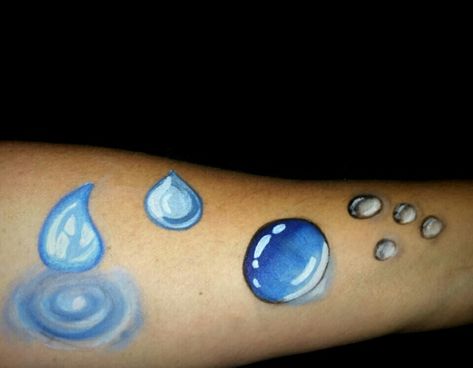 Tatoo 3d, Anklet Tattoos, Water Droplets, Water Drops, Print Tattoos, Face Painting, Paw Print Tattoo, Paw Print, Anklets